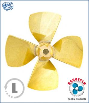 4-Blatt Kort Wasserschraube LINKS 90mm M5 