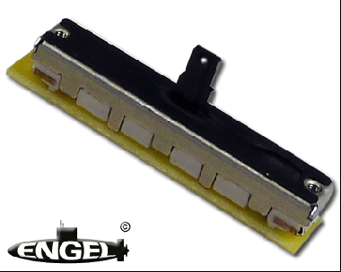 Schieberegler 10kOhm/30mm, mit Platine, Hebel gebohrt 1,0 