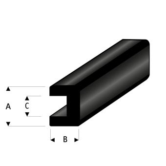 U-Gummiprofil 2x2 mm, 2 m 