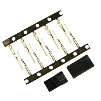 Servostecker-Bausatz Graupner/JR GOLD mit Stiftkontakten 5 Stück 