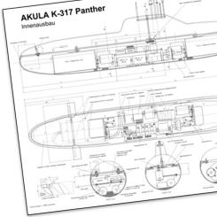 Bauplan mit Bauanleitung Akula K-317 